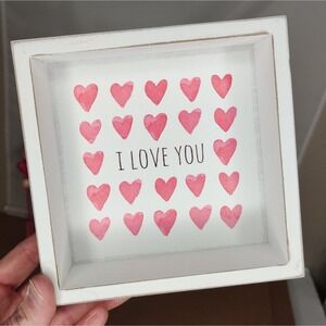 I Love You White and Pink Valentine's Day Wooden‎ Decor